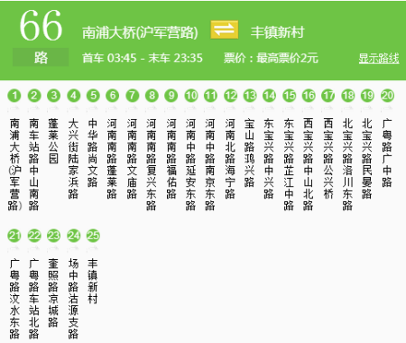 上海455_上海455路公交车路线图
